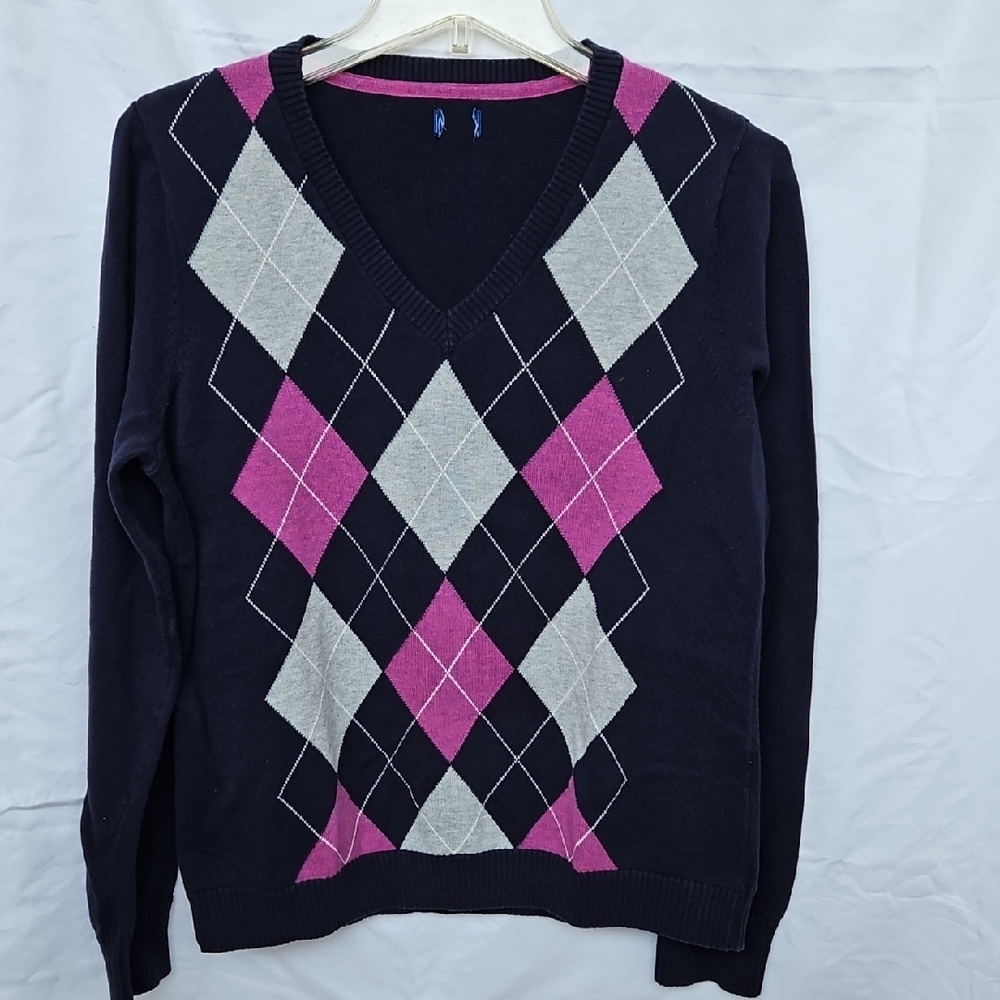 IZOD Argyle Sweater L